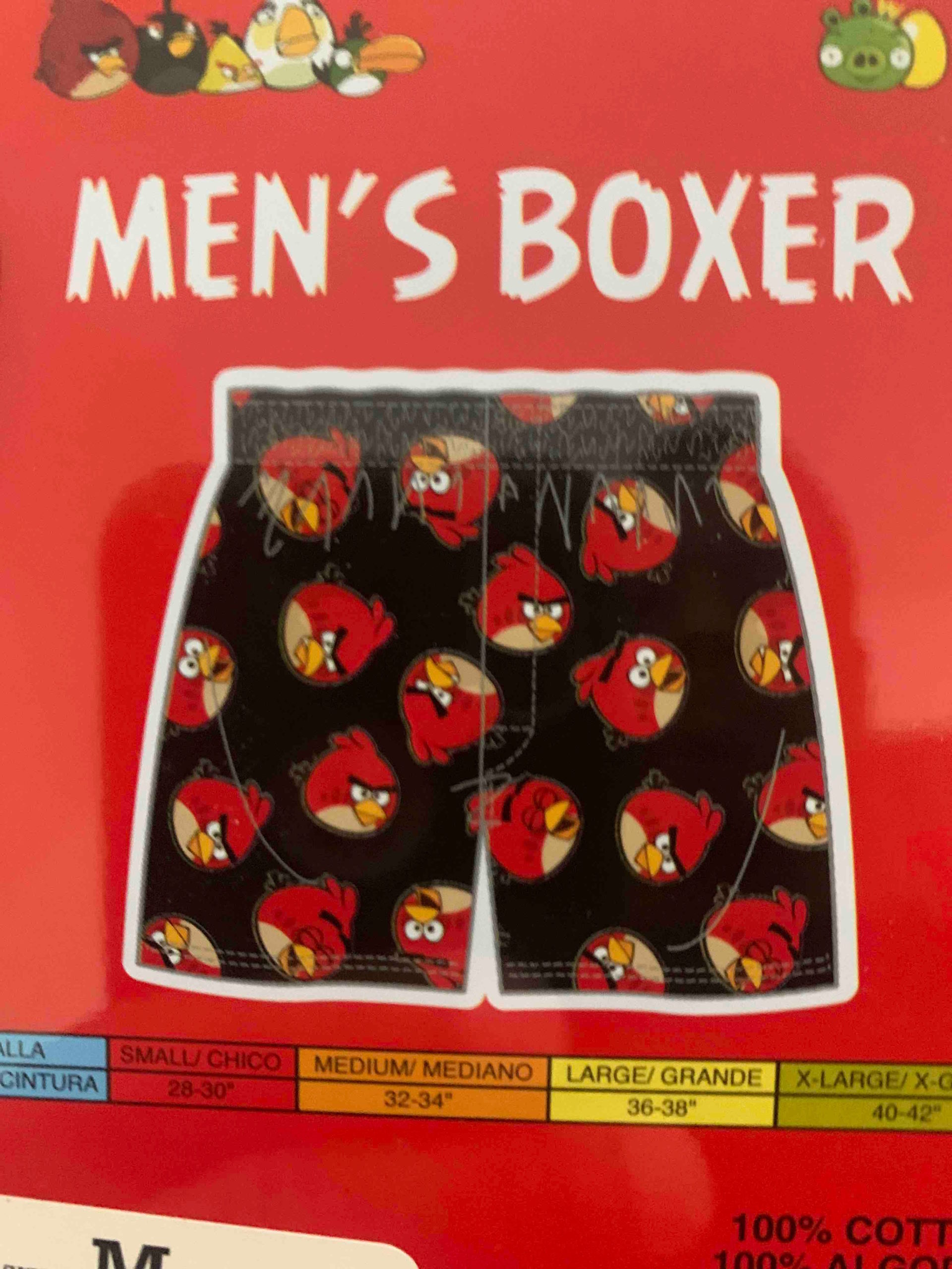 2097.Angry Birds Boxers (Black & Red)